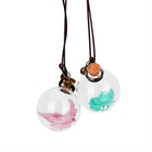 Small Chrysanthemum Car Pendant Perfume Bottle with Dried Flowers | Elegant Air Freshener for Vehicle Interior