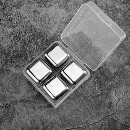 Reusable Chilling Stones Set with Food Grade Stainless Steel | Rapid Cooling for Whiskey and Cocktails