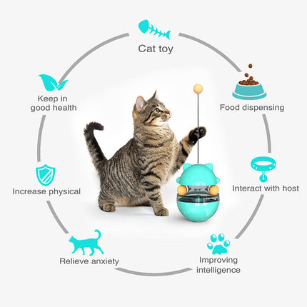 Interactive Cat Toy with Treat Dispenser | Fun Feeding Solution to Improve Intelligence and Reduce Boredom