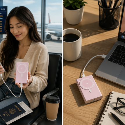 Vepine Portable Charger | Magnetic Best Power Bank with Inductive Fast Charging | Best Portable Power Bank for iPhone, Samsung & Android