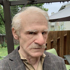 Halloween Mask for Adults, Old Man Mask Realistic Latex with Movable Mouth, Scary Mask for Cosplay and Costume Party