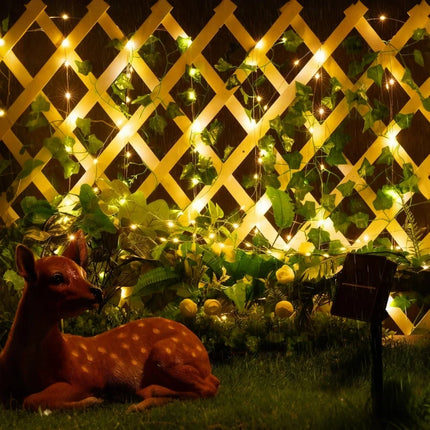 Botanical Garland Light with Warm White Glow | Nature-Inspired Decor for Elegant Home Ambiance