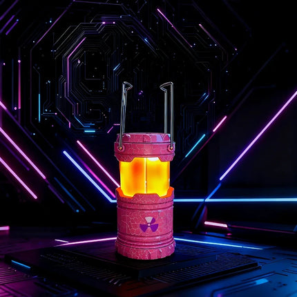 Radioactive Lantern with Immersive Hazard Design | Portable Sci-Fi Decor for Gaming and Streaming Spaces