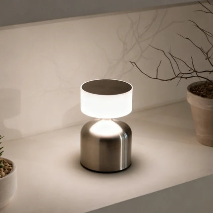 Dimmable Wrought Iron Table Lamp with Portable Design | Customizable Lighting for Elegant Interiors