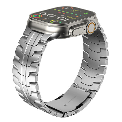 Titanium Apple Watch Band, Luxury Link iWatch Band with Hypoallergenic Clasp – image 8