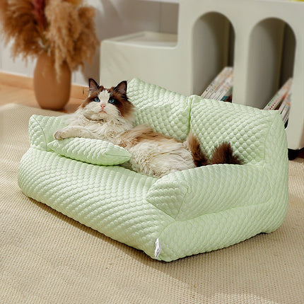 Plush Dog Sofa in Medium Size with Soft Cloth Cover | Cozy Lounge for Small Pets Up to 4kg