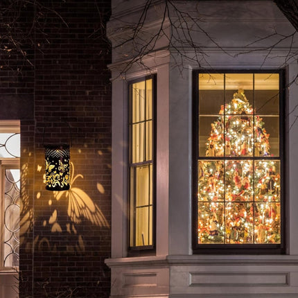 Solar Pattern Lantern with Intricate Design | Weather-Resistant Illumination for Outdoor and Indoor Decor