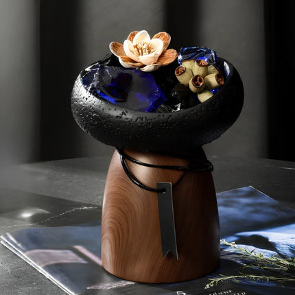 Cement and Wood Candle Holder with Textured Elegance | Versatile Decor for Wax Candles and Greenery
