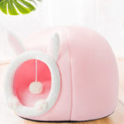 Semi-Closed Pet Bed with Washable Cushion | Cozy Sleeping Space for Dogs and Cats