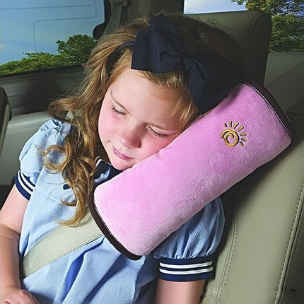 Children Car Pillow with Secure Seat Belt Attachment | Comfortable Head Support for Safe Travel