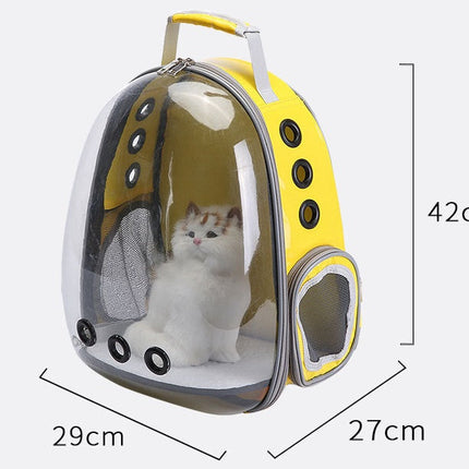 Portable Pet Backpack Carrier Bubble with Transparent Window | Lightweight Design for 360-Degree Sightseeing