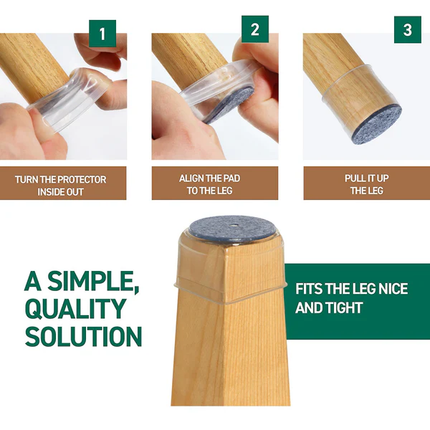 Chair Leg Floor Protectors 8 Pack, Furniture Pads