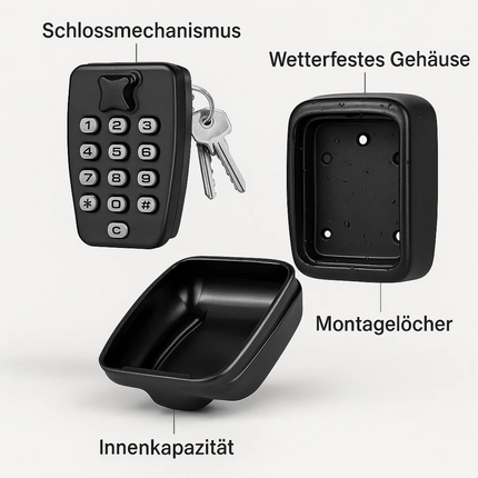 Key Lock Box Wall Mount, Weather Resistant Metal Key Safe for Homes and Rental Properties – image 15