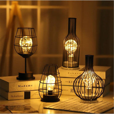 Minimalist Iron Table Lamp with Warm White Light | Elegant Home Decor for Cozy Atmosphere