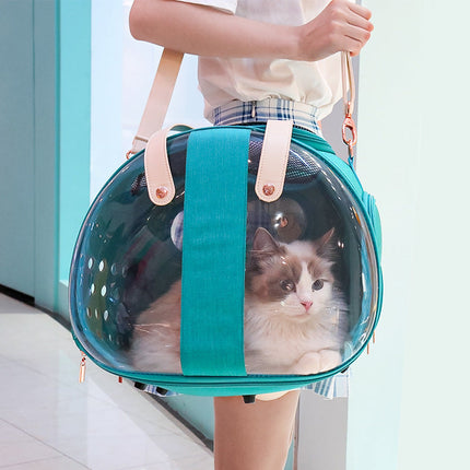 Transparent Pet Backpack for Cats and Dogs with Waterproof Design | Comfortable Carrier for Travel and Day Trips