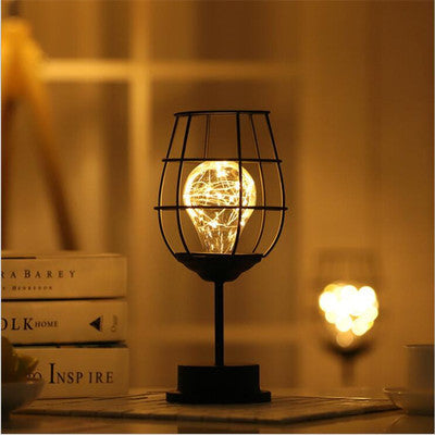 Minimalist Iron Table Lamp with Warm White Light | Elegant Home Decor for Cozy Atmosphere