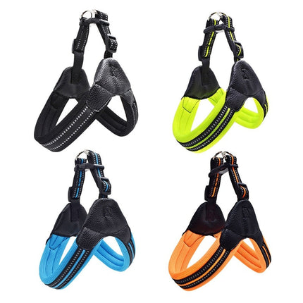Reflective Dog Harness with Adjustable Straps | Lightweight Mesh Design for Safety During Evening Walks