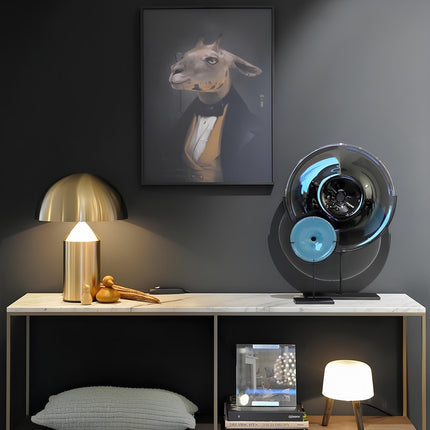 Dimmable Table Lamp with USB Rechargeable LED | Sleek Metal Mushroom Design for Stylish Illumination
