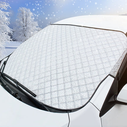 Aluminized Film Snow Block Windshield Cover with Anti-Theft Design | Winter Protection Against Ice and UV Rays