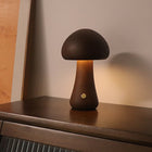 Wooden Mushroom LED Night Light with Touch Switch | Creative Cozy Decor for Warm Ambiance