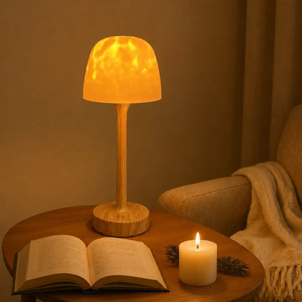 Northern Lights Projector Lamp with 16 Customizable Colors | Elegant Table Lamp for Captivating Atmosphere