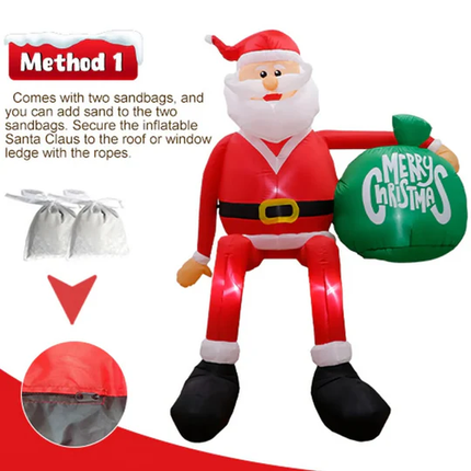 Christmas Inflatables 8 ft Climbing Santa – image 4