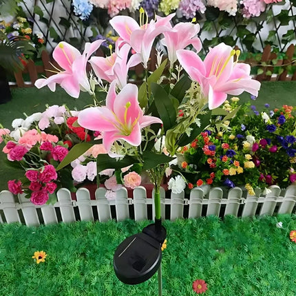 Solar Flower Lights for Garden with Timeless Floral Design | Durable Outdoor Décor for Enchanting Nighttime Glow