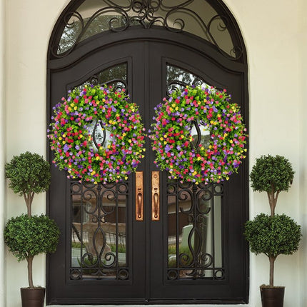 Front Door Wreath for Spring and Summer, Spring Wreaths with Eucalyptus – image 6