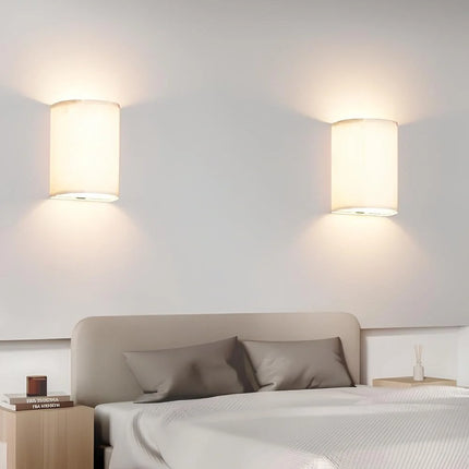Linen Glow Wall Light with Remote Control & Dimmable Feature | Cordless Ambient Lighting for Relaxation and Decor