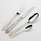 Gold Silverware Set, 24 or 48 Piece Stainless Steel Cutlery Set, Gold Flatware Set Dishwasher Safe, Housewarming Gift
