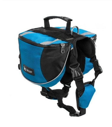 Outdoor Pet Harness with Waterproof Backpack | Adjustable Fit for Hiking and Outdoor Activities