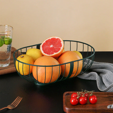 Wrought Iron Fruit Basket with Detachable Plate | Stylish Nordic Design for Organizing and Displaying Fruits and Vegetables