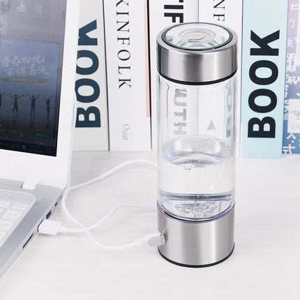 Portable Hydrogen Water Bottle with Borosilicate Glass | Quick 3-Minute Hydration for Enhanced Health Benefits