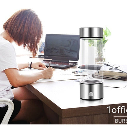 Portable Hydrogen Water Bottle with Borosilicate Glass | Quick 3-Minute Hydration for Enhanced Health Benefits