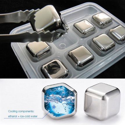 Reusable Chilling Stones Set with Food Grade Stainless Steel | Rapid Cooling for Whiskey and Cocktails