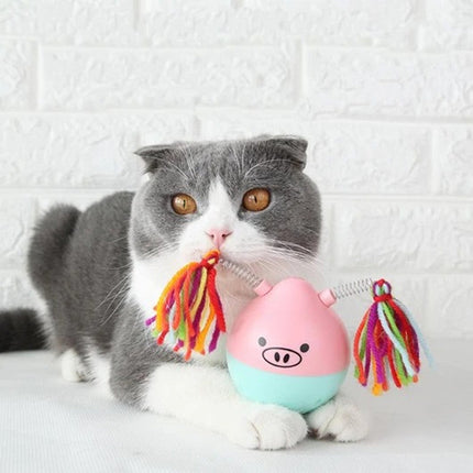 Tumbler Cat Toy with Replaceable Parts for Engaging Playtime | Durable Rubber Design for Safe Fun