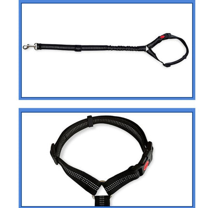 Adjustable Pet Car Seat Belt with Elastic Rope & Reflective Lines | Safe Travel for Dogs and Cats