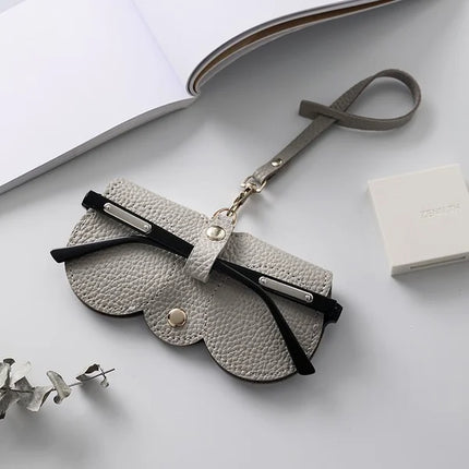 Soft PU Leather Glasses Case with Snap Button, Sunglasses Holder for Belt and Backpack – image 8