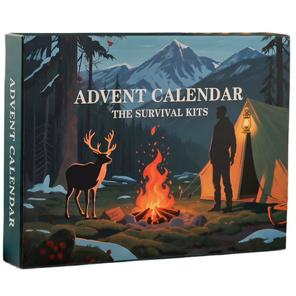 Mens Advent Calendar with 24 Outdoor Tools, Christmas Gifts for Men and Campers