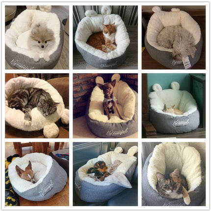Cozy Warming Pet Bed with Soft Cotton Fabric | Versatile Sleeping Bag & Cushion for Cats and Dogs