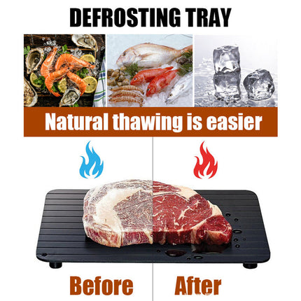 Quick Defrost Tray with Drip Tray for Rapid Thawing | Non-Toxic Kitchen Tool for Healthy Food Prep