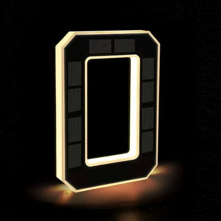 Solar House Number Light with Automatic Dusk Sensor | Modern Black Design for Enhanced Nighttime Visibility