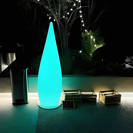 Outdoor Sculptural Glow Light with Dimmable RGB Colors | Weatherproof Design for Patios and Ambiance