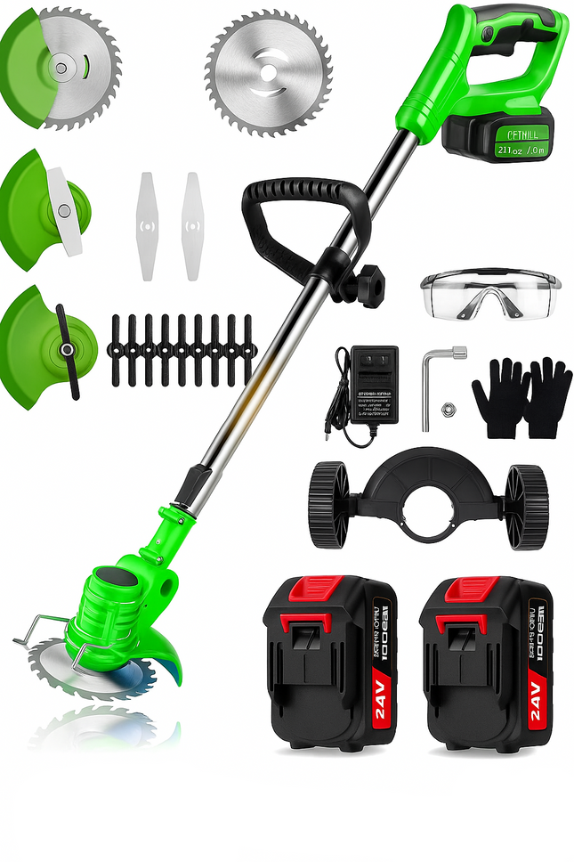 Electric Weed Eater, Electric Weed Wacker, Lawn Edger for Flower Beds, Electric Lawn Trimmer, Lightweight Cordless Weed