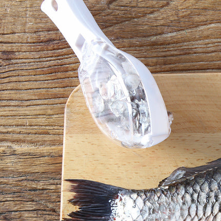 Efficient Fish Scale Scraper with Protective Cover | Ergonomic Design for Easy and Clean Fish Preparation
