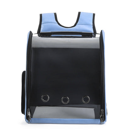Folding Transparent Pet Backpack with Medium Hardness for Comfort and Anxiety Relief | Lightweight Carrier for Cats and Small Dogs