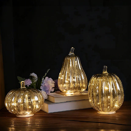 Hand-Blown Glass Lamp with Built-In Timer | Unique Artisanal Lighting for Cozy Atmospheres
