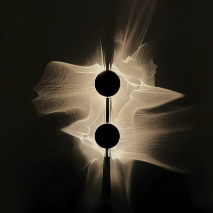 Adjustable Wall Sconce with Ripple Projection | Modern Aluminum & Stainless Steel Fixture for Ambient Lighting