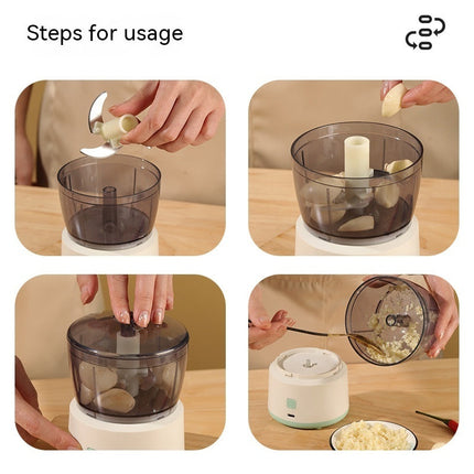 Powerful Mini Food Processor with Stainless Steel Blades | Versatile Meat Mincer for Quick Meal Prep