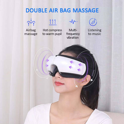 Smart Eye Massager with USB Charging & Hot Compress | Soothing Relief for Eye Strain and Stress